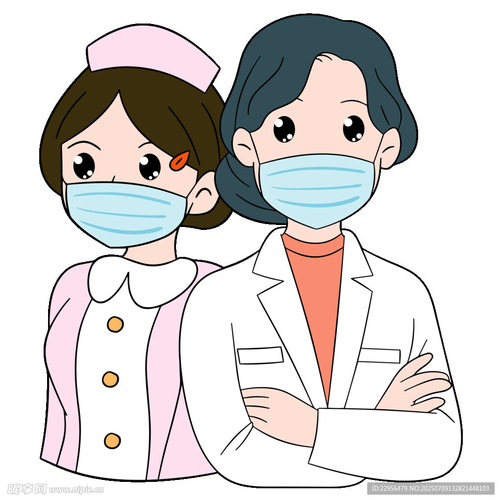 医护人员并肩