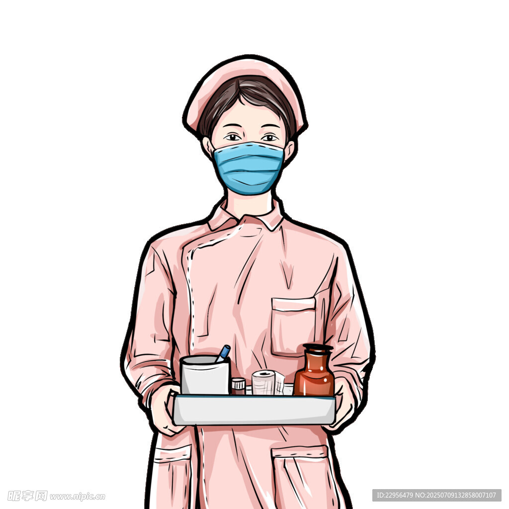 护士端托盘准备护理工作