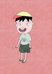 卡通小男孩带帽子