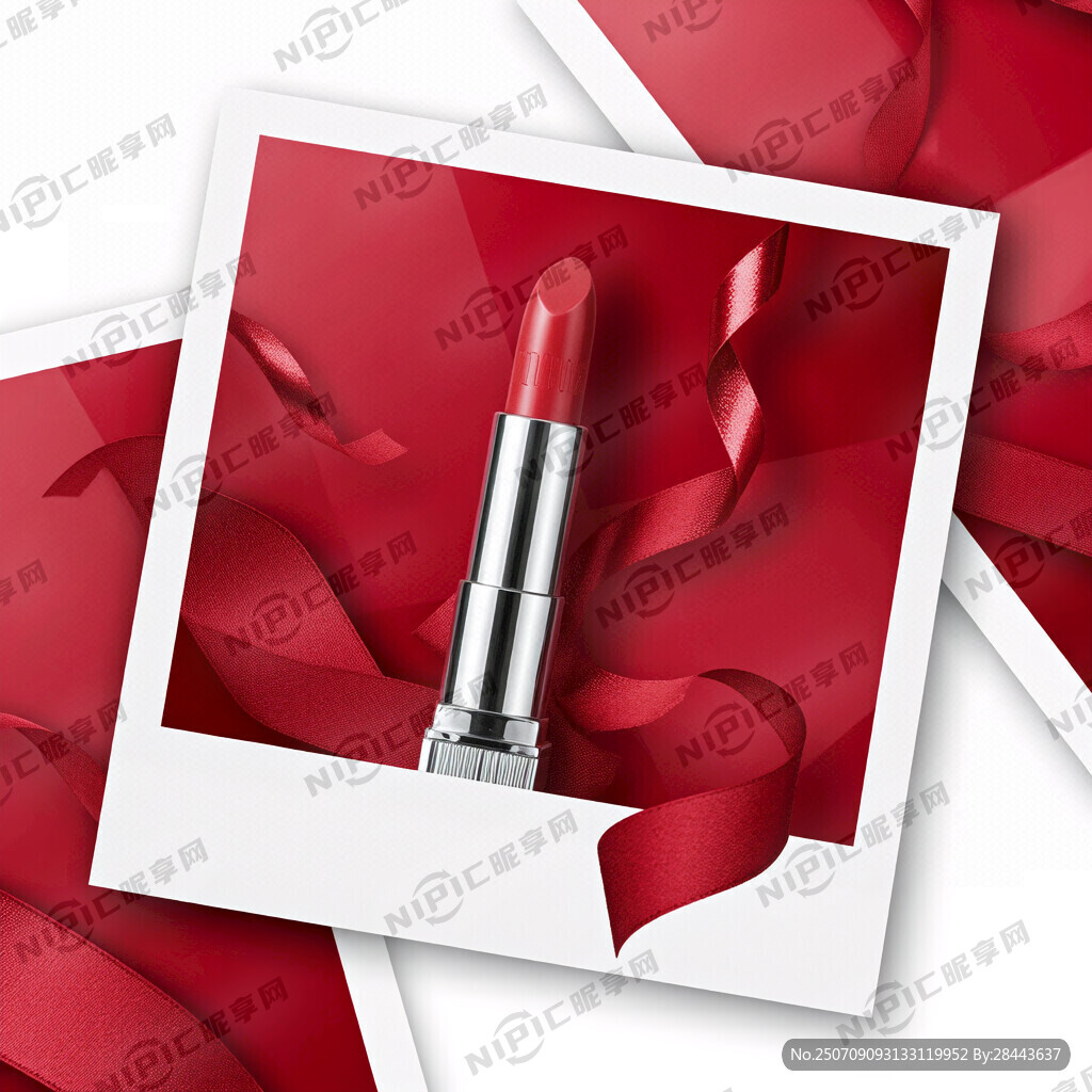 红色底图 口红元素 无人 无字