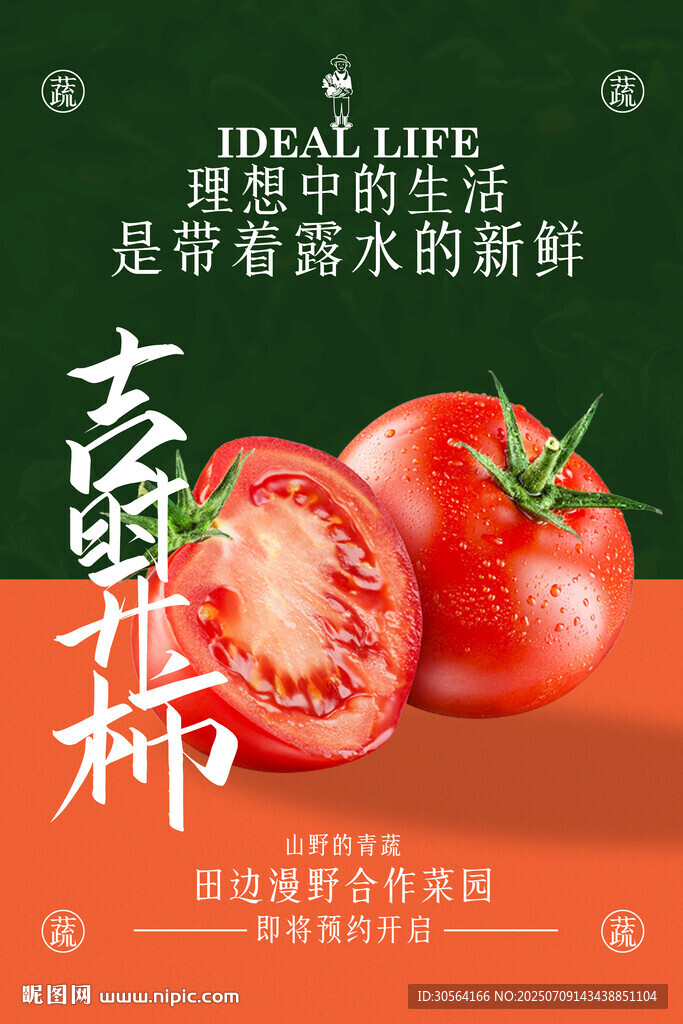番茄水果促销活动海报