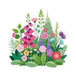 缤纷花卉插画