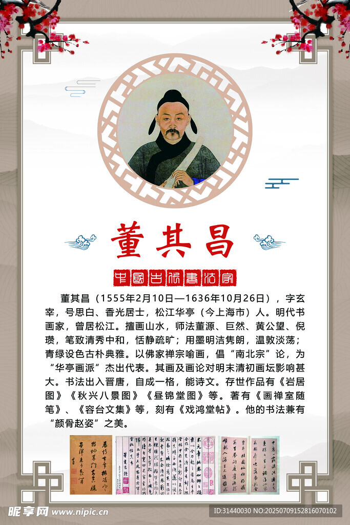 书法文化名人 董其昌简介