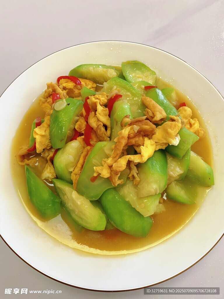 丝瓜炒鸡蛋