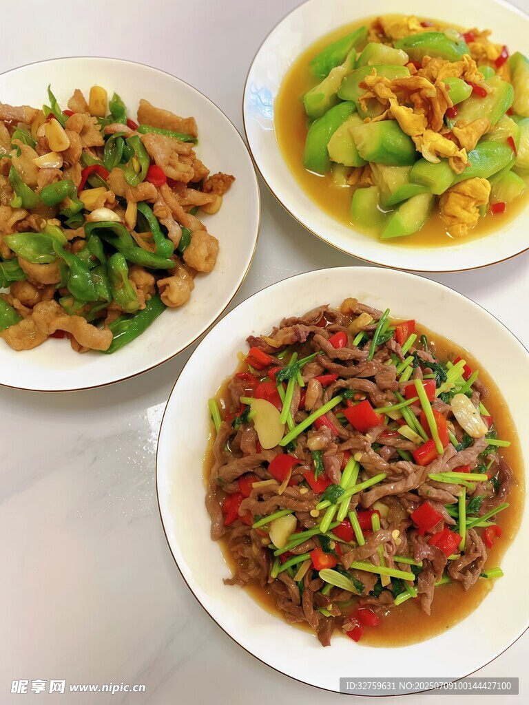 三盘美味家常菜