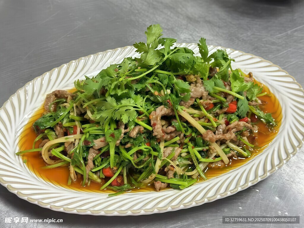 香菜牛肉丝