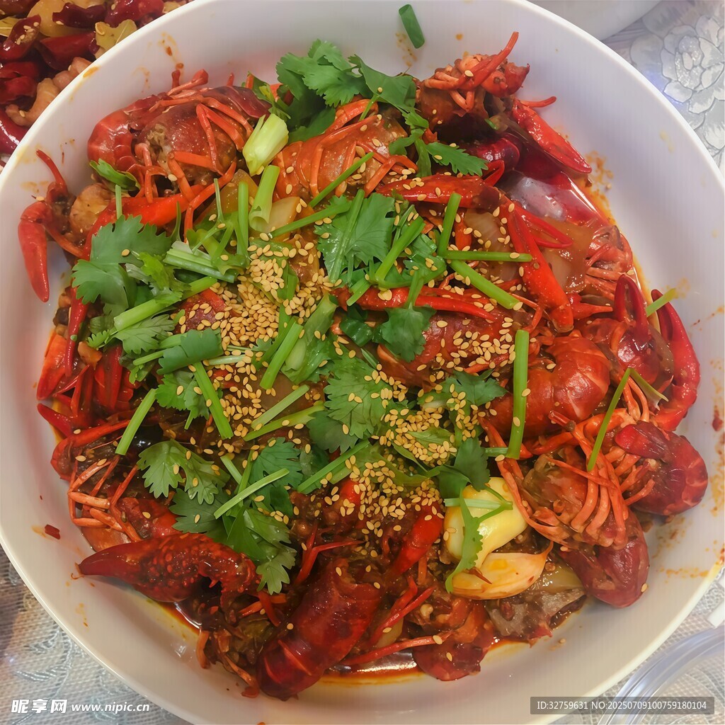 香辣诱人的美味小龙虾