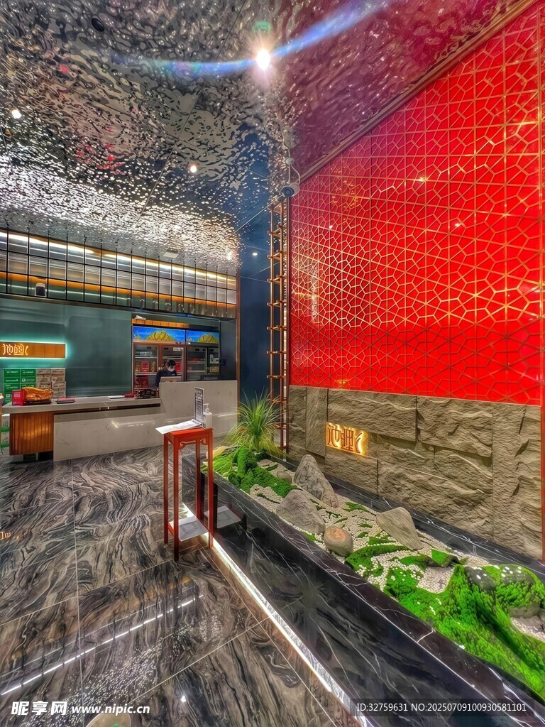 室内工业风绿植装饰场景
