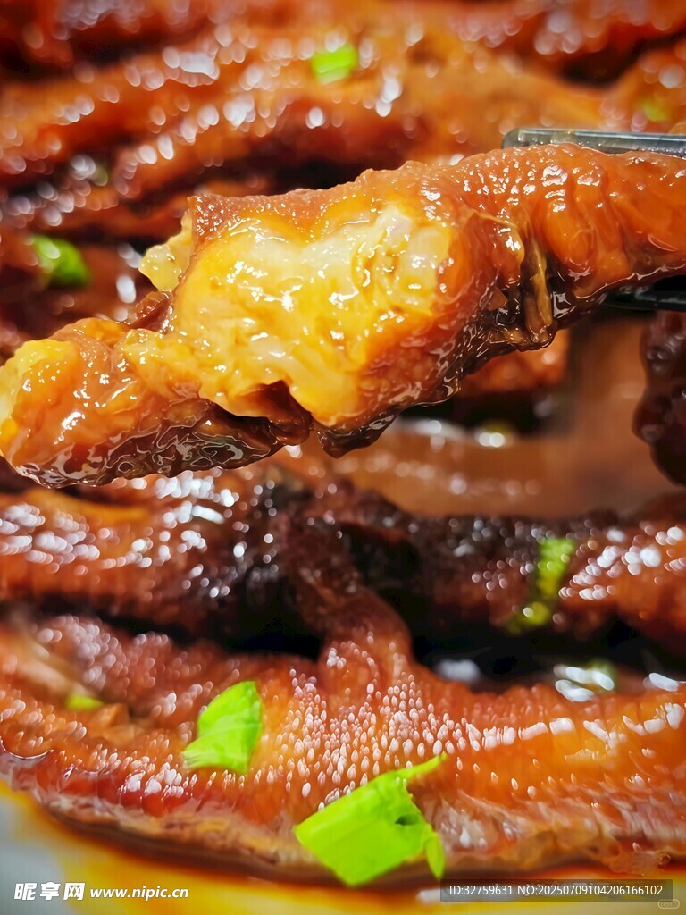 美味诱人的酱香卤鸡爪