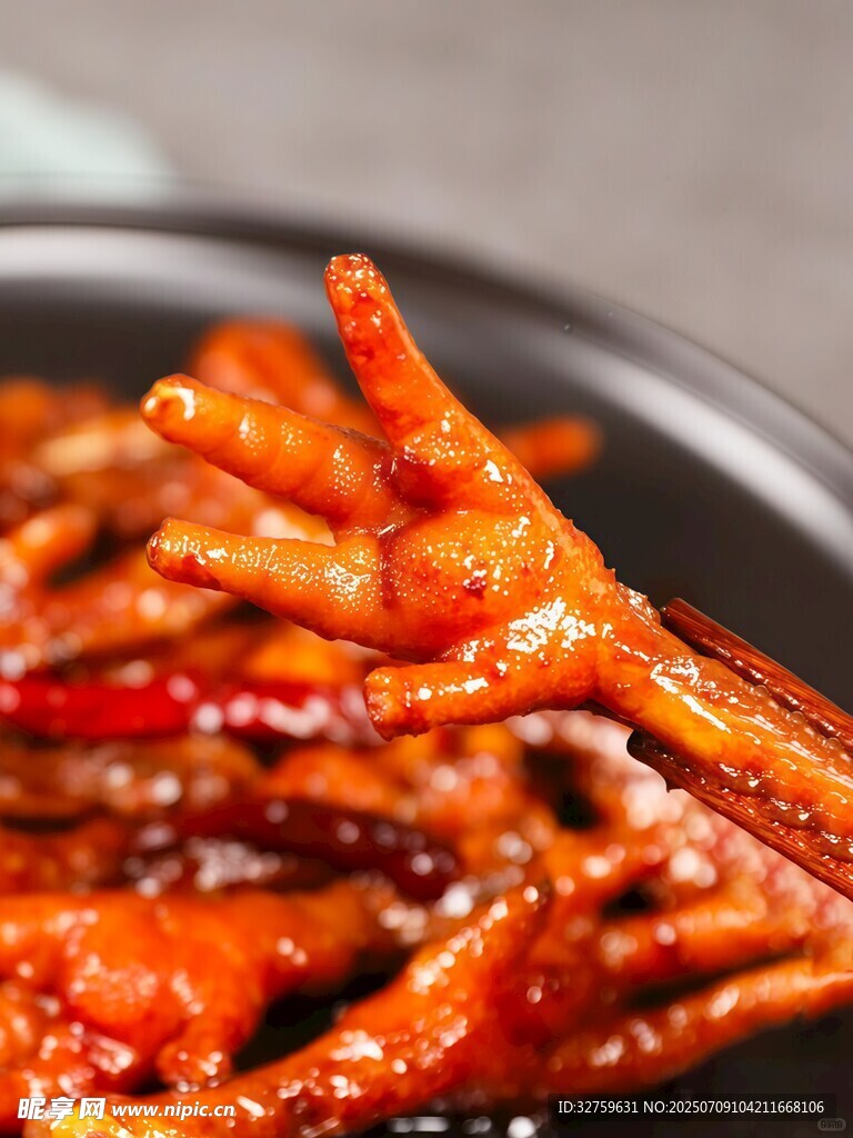 香辣诱人的美味卤鸡爪