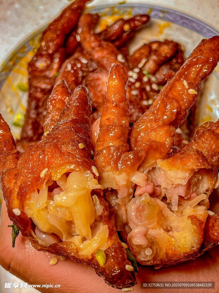 美味卤鸡爪特写
