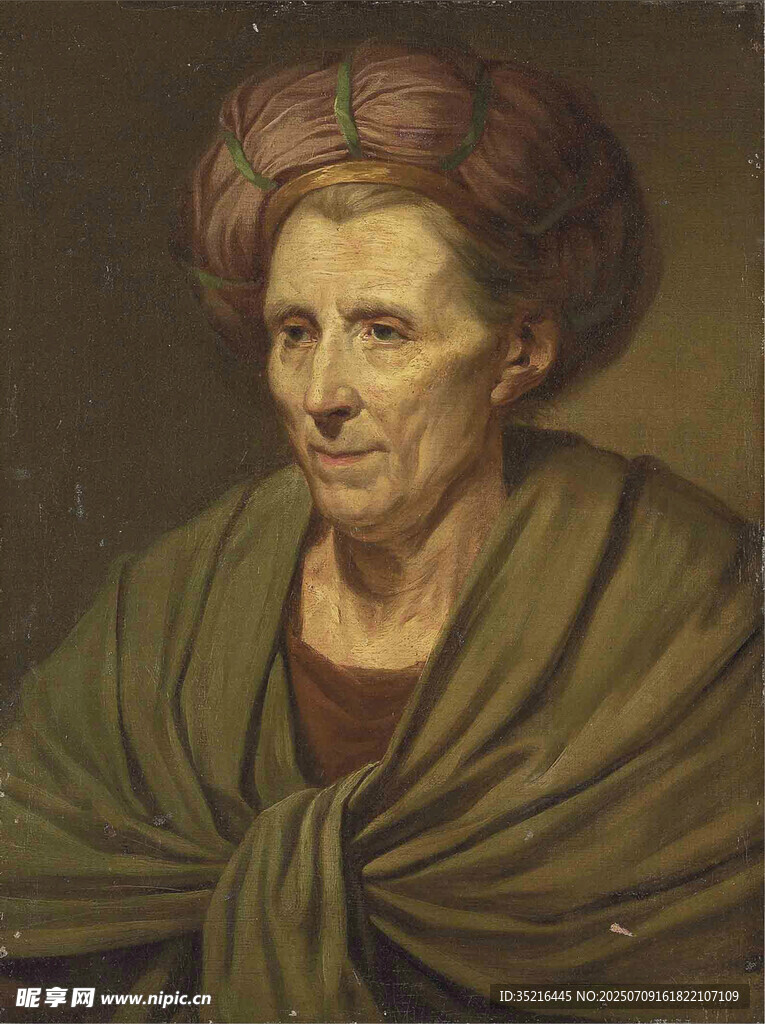 老年女性肖像画