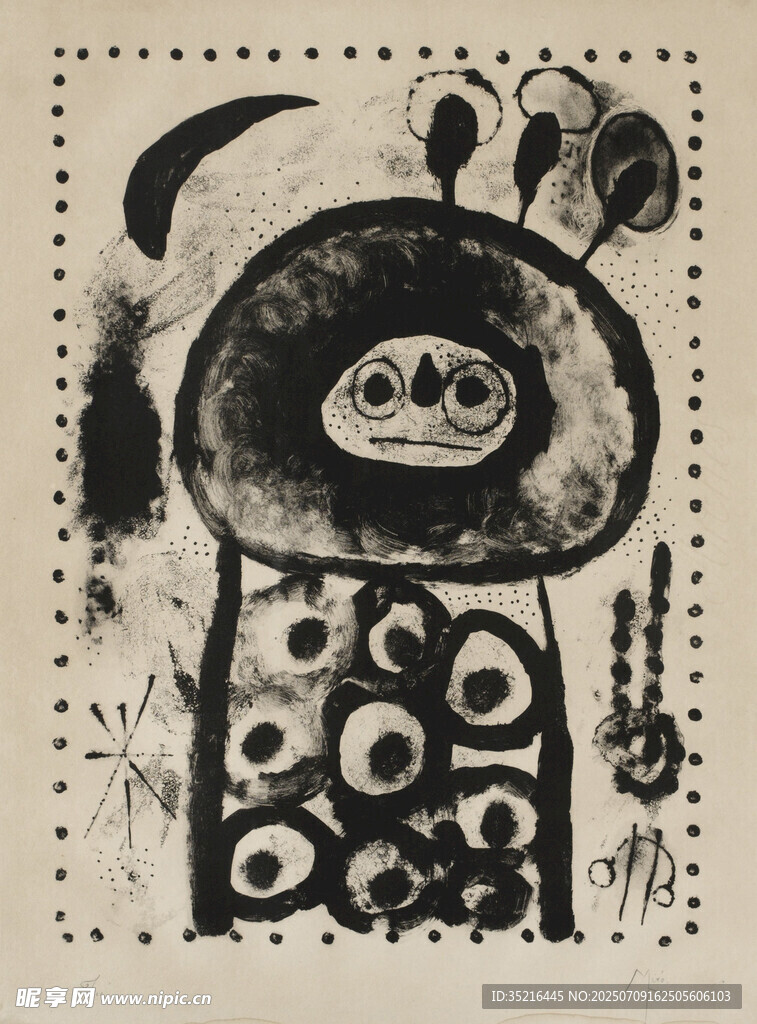抽象童趣涂鸦艺术画作