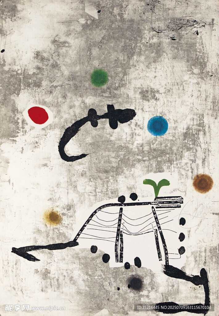 抽象艺术画作中的独特元素