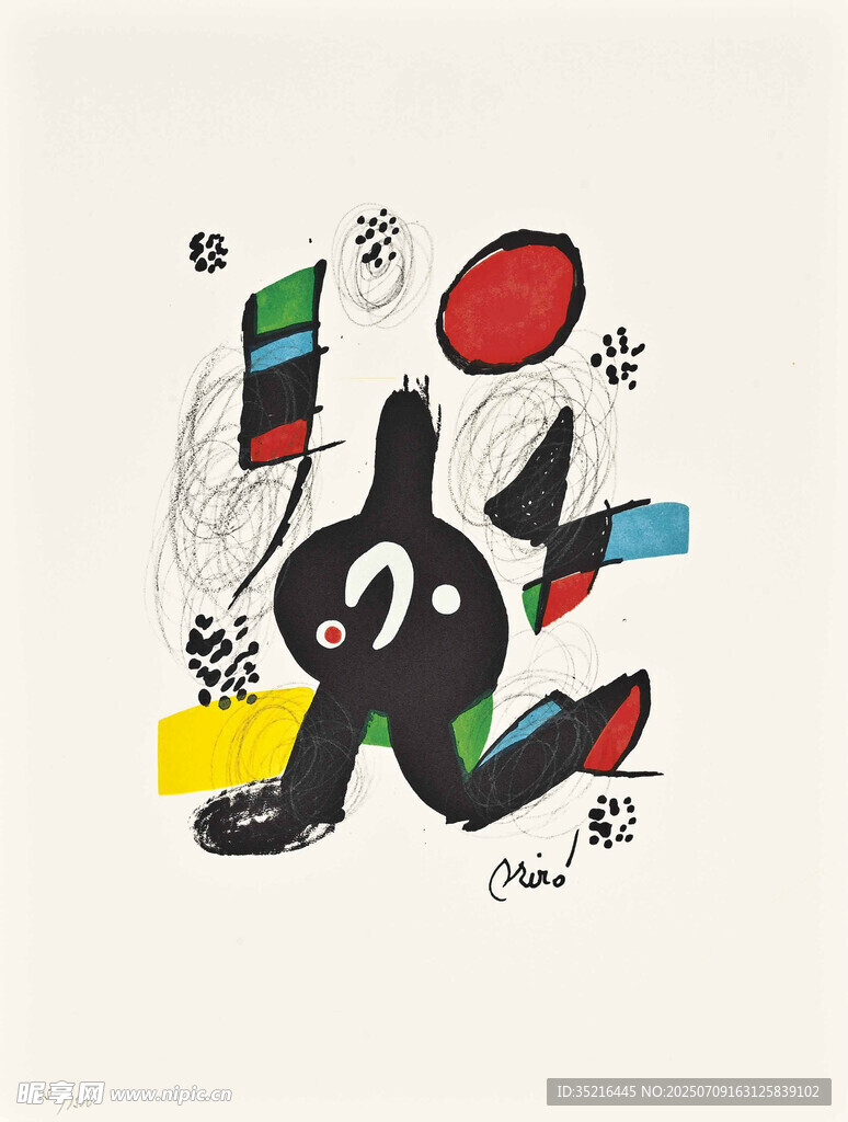 抽象艺术人物画作