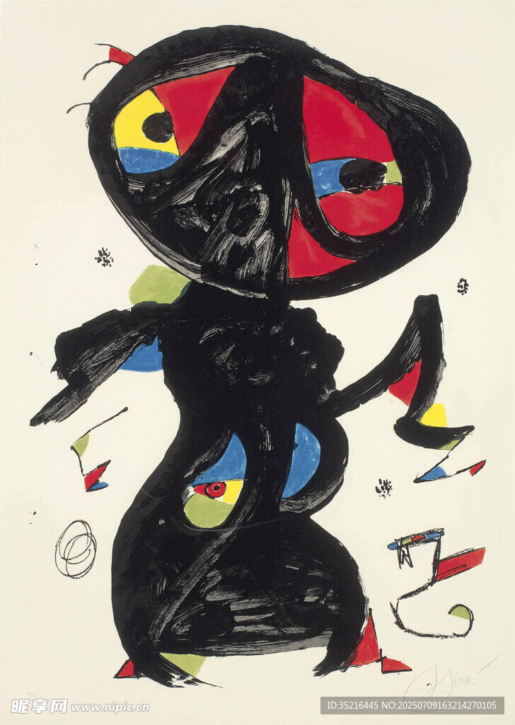 抽象艺术人形画作