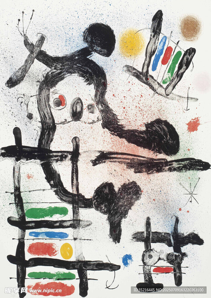 抽象艺术涂鸦画作