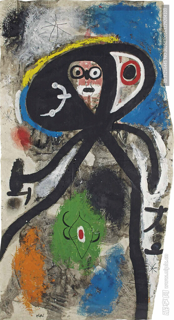 抽象艺术风格的人物画作