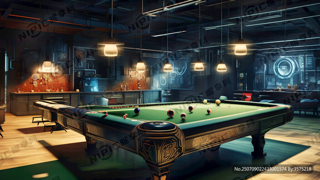 科技风台球背景