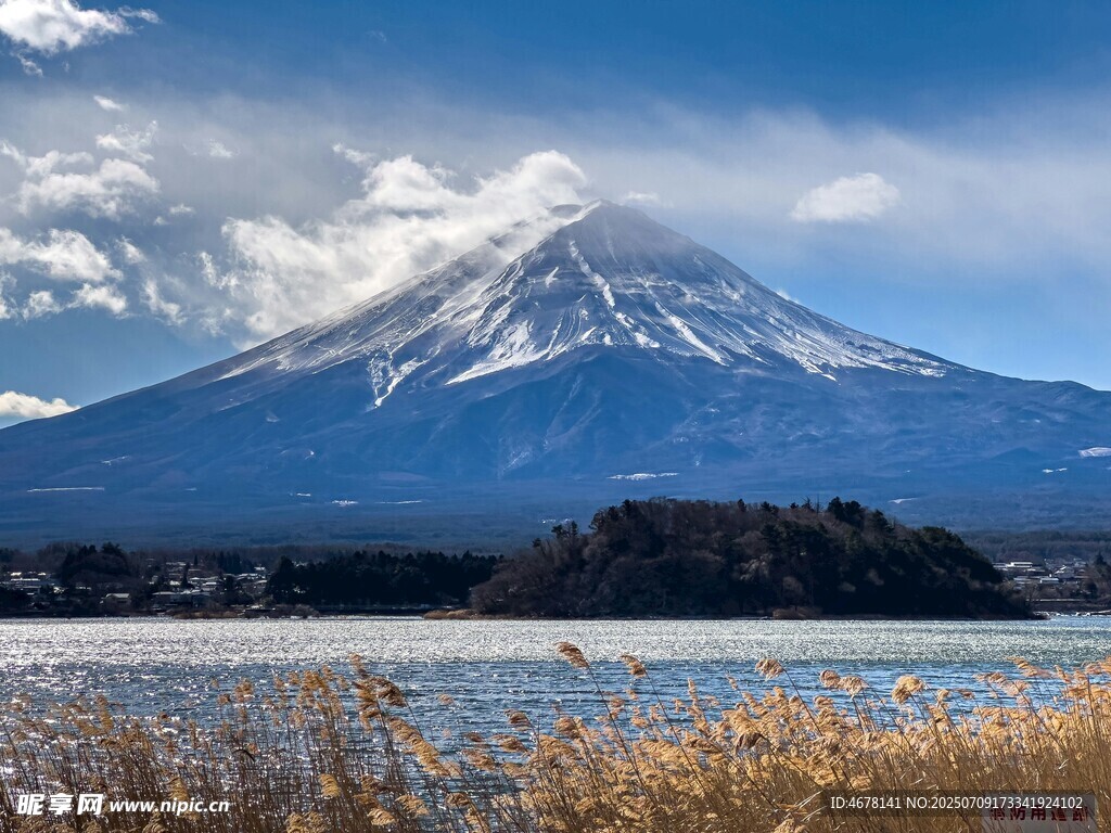 富士山美景湖畔风光