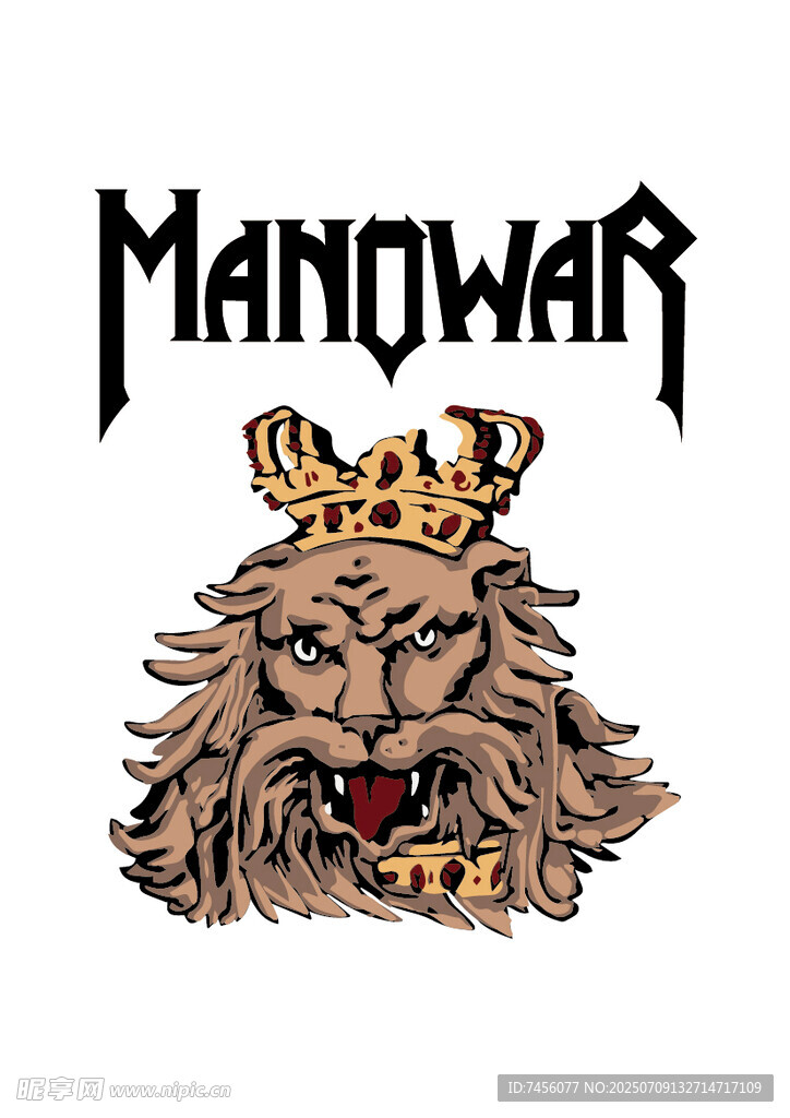 Manowar乐队狮子皇冠标志