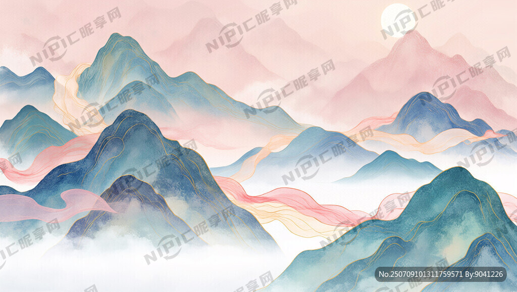 淡雅的粉、梦幻的蓝 如诗如画