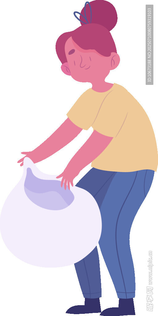 女子手提白色大包