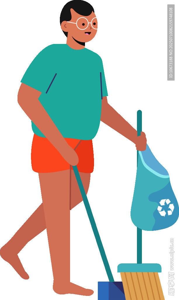 男子手持工具进行清洁