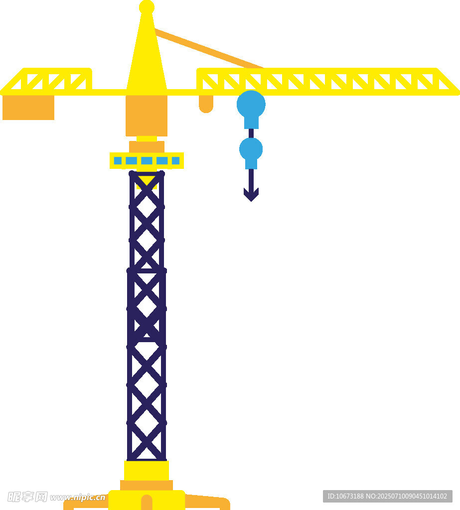 塔式起重机插画