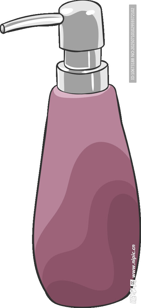 紫色按压瓶