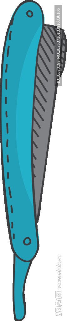 复古风格蓝色剃刀