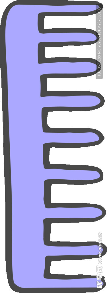 紫色梳子图案