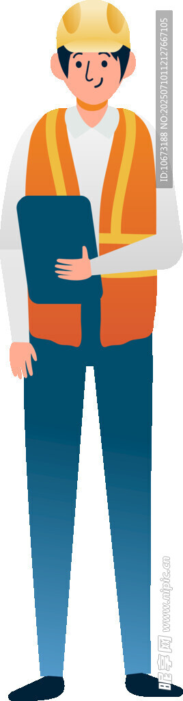 建筑工人手持图纸