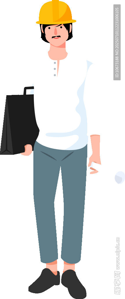 女建筑工人手持工具