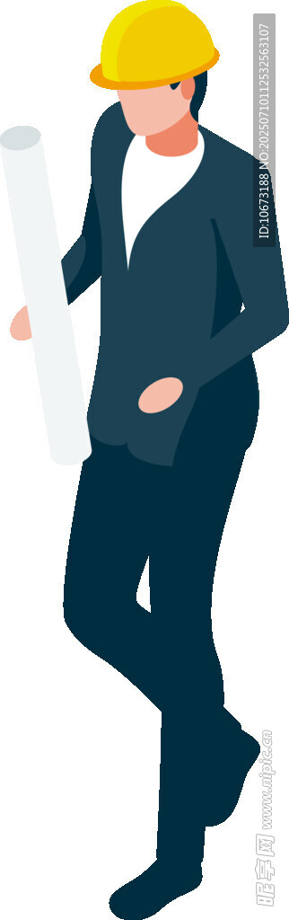 戴安全帽的商务人士