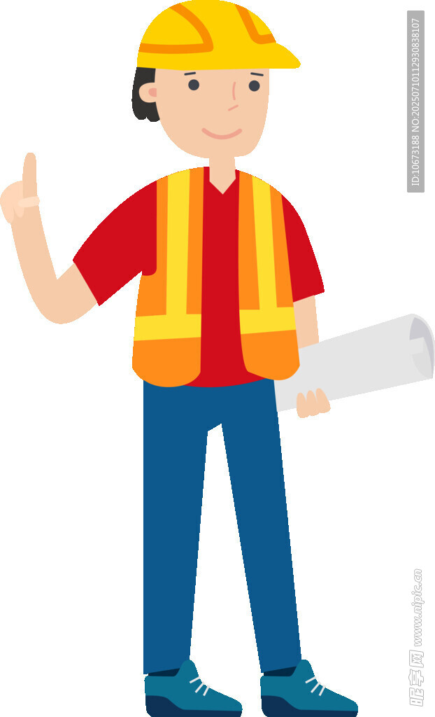建筑工人点赞示意