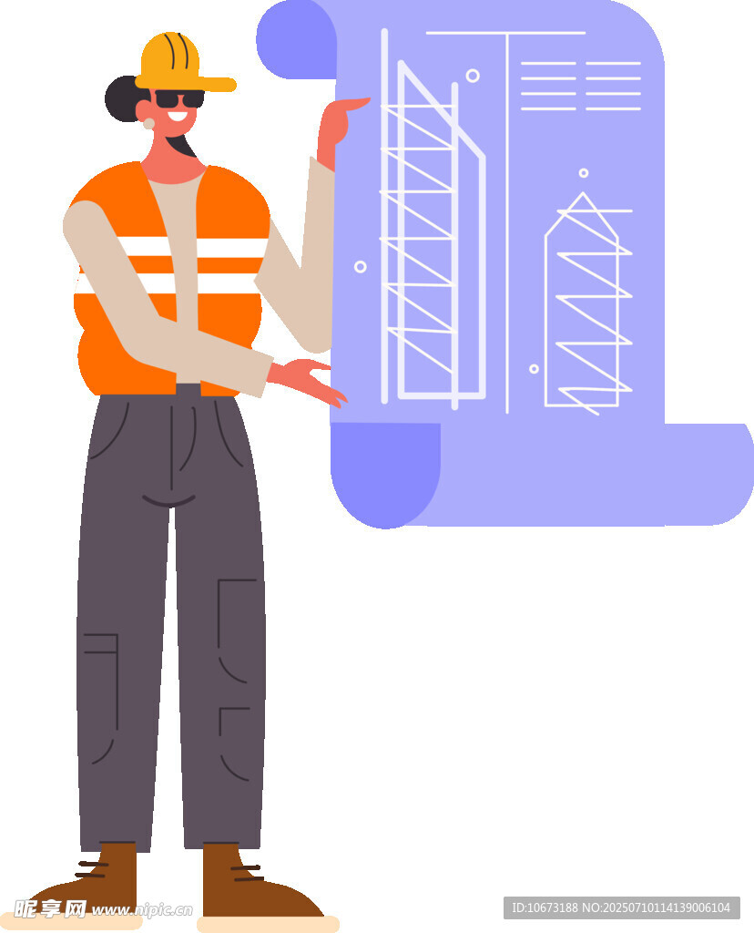 工程师专注查看建筑图纸
