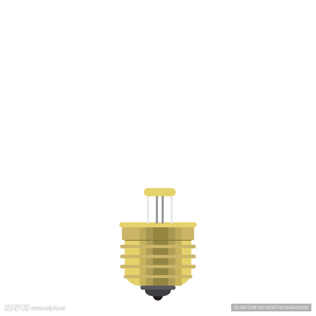 金色螺纹金属物件