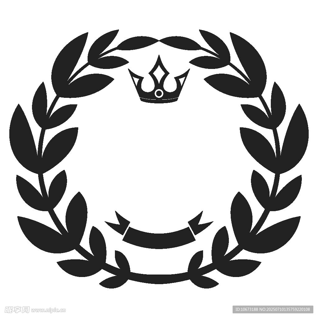 皇冠月桂环标志图案