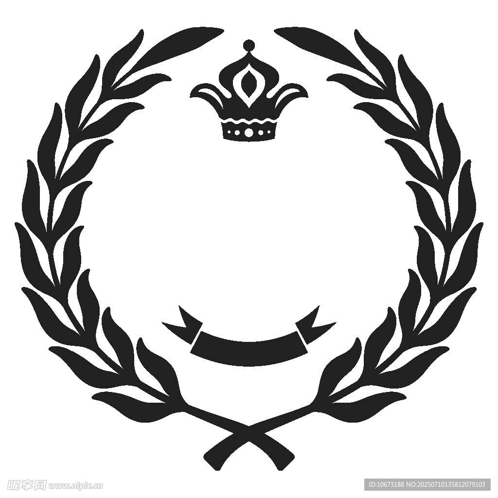 皇冠月桂花环标志图案