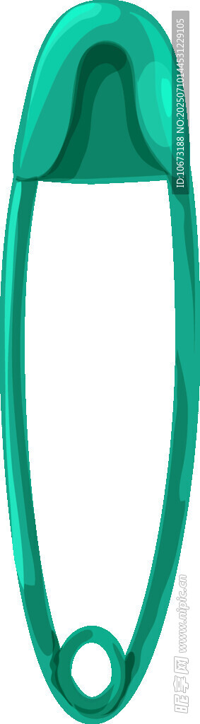 绿色安全别针