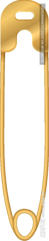 金色安全别针