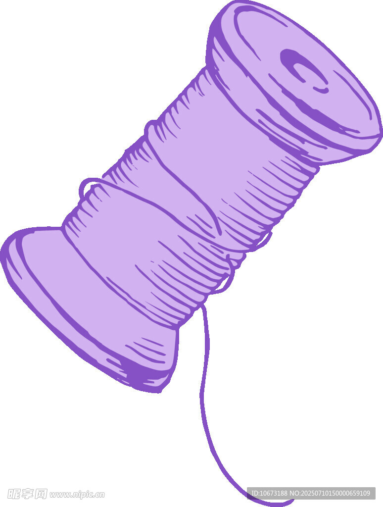 紫色线轴插画