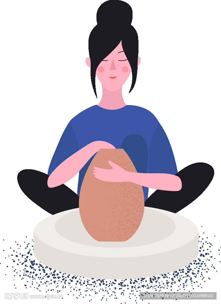 女子静坐冥想放松身心