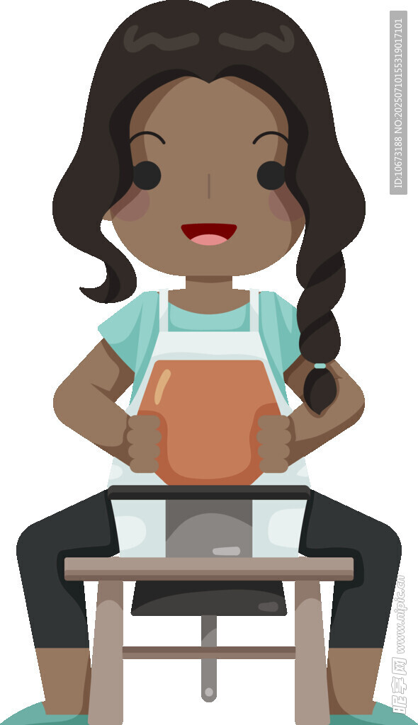 陶艺制作中的女性
