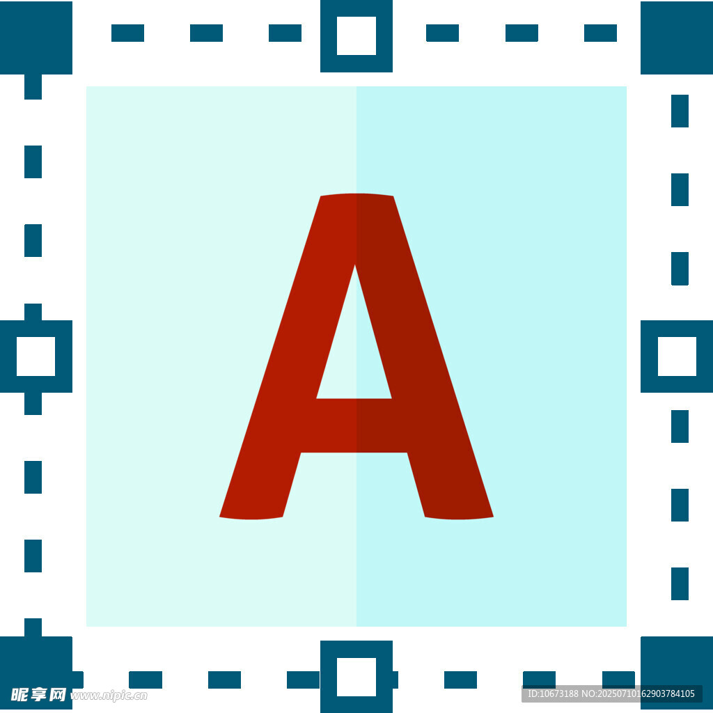 红色字母A图标设计元素