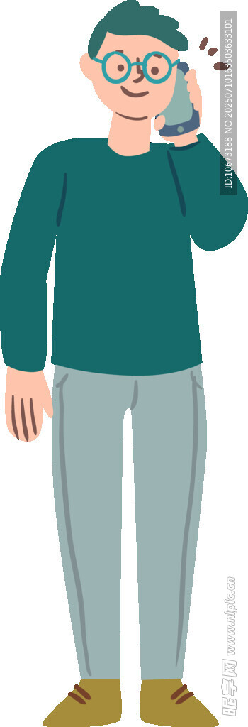 打电话的休闲男士