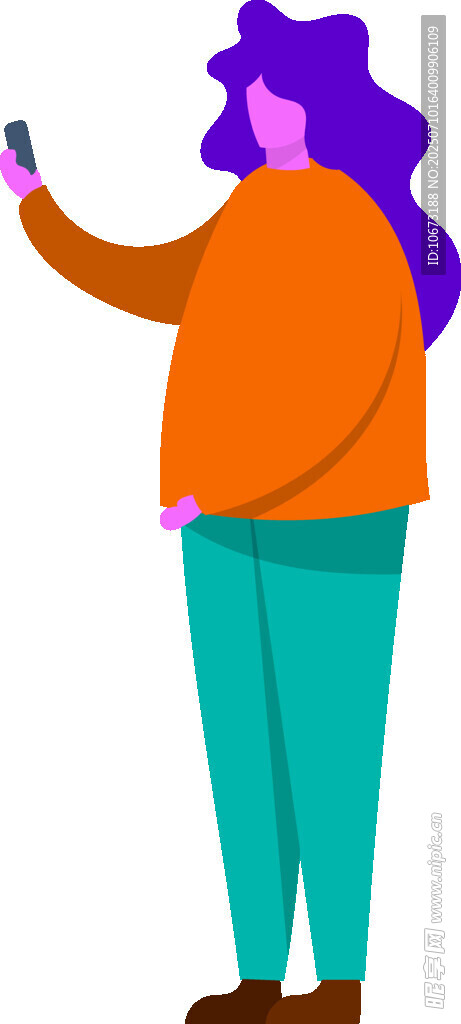 女子手持手机专注查看
