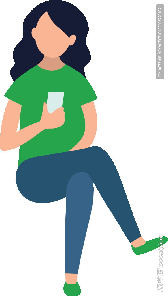 坐着玩手机的休闲女性