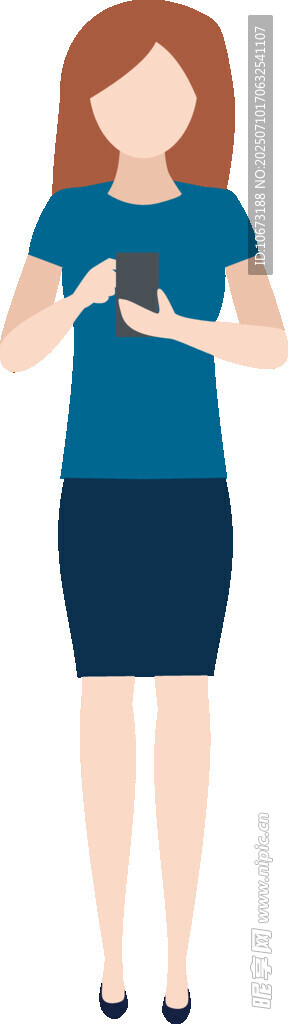 站立女士双手比爱心